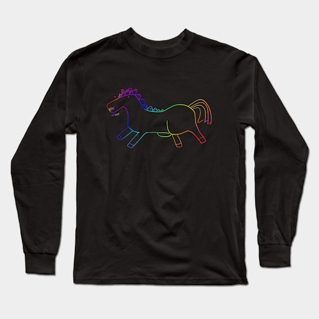 NEIGHNBOW Long Sleeve T-Shirt by darthSnooter